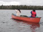 Second BW trip where kids captained their own canoe.  Bow paddler age 10 here (yes she has a life vest under fleece pullover!), stern paddler age 9.