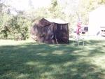 tent across from us by the entrance to the tent area. (and the way back to our cars)