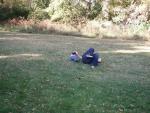 George and I decided to have fun in the grass before lunch for a while...