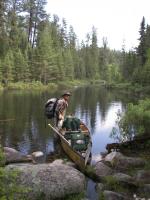 Thomas on Portage from Sarah into Side Lake Quetico 2008
