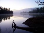 Birch Lake morning mist.