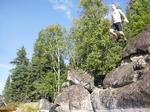 A nice little jump spot on Gull just across from the portage leading to Home