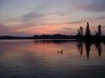 The view from our campsite on Shell lake.