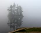 We could barely see the island right in front of our site.