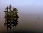This is the island as the fog cleared on Wednesday morning