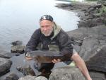 A nice smallie. Notice the stringer? Yup, Bass for dinner.....again.