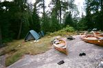 Two tents on the south side and one on the north side with lots odf sunning room between. Very idyllic campsite.
