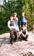 After the Canadian portage at Wheelbarrow Falls, the boys pose for a picture of them in Canada.