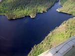 Canoes below