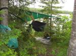setting up camp