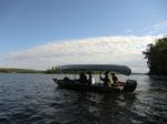 Williams and Hall outfitters; graciously keeping quiet about our heavy canoes as they take us to Prairie Portage