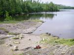 View from Birch Lake end of portage to Carp Lake.