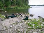 View from Carp Lake end of portage from Birch Lake.