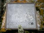 Memorial plaque commemorating the legendary Ben Ambrose on Ottertrack Lake.