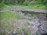 Portaging from Lilypad Lake to unnamed lake at base of Silver Falls.