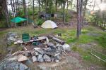 Island campsite on That Man Lake.