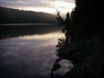Dawn at campsite on Sheridan Lake.