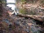 Mudro Lake side of first 30 rod portage leading to Fourtown Lake.