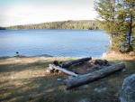 Campsite on the north side of the southern basin of Gun Lake.