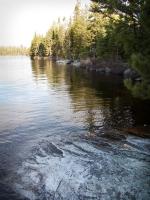 View from Gun Lake campsite's back porch.
