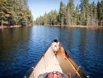 Looking back (north) on Angleworm Lake toward portage from Home Lake.