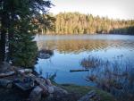 View from far southwest campsite on Angleworm Lake.
