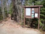 Beginning of the Angleworm Trail at its parking lot along the Echo Trail.