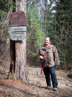 Officially entering the BWCA about halfway along the 2.4 mile trail between the parking lot and Angleworm Lake.