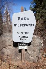 Entering the BWCAW a short distance from the trailhead.