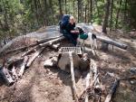 Resting at elevated campsite overlooking north end of South Wilder Lake.