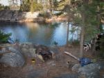 Second night's campsite along North Wilder Lake.