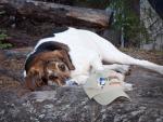 Katy realizes that backpacking is hard work.