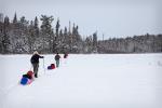 Skiing along the Little Indian Sioux River.
