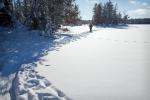 Mark winds his way toward the portage leading to Little Shell Lake.