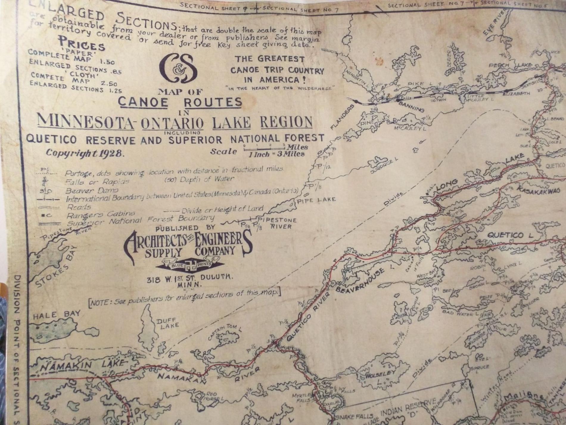 BWCA Historic Map of BWCA/Quetico (Thank you eglath!)?? Boundary Waters