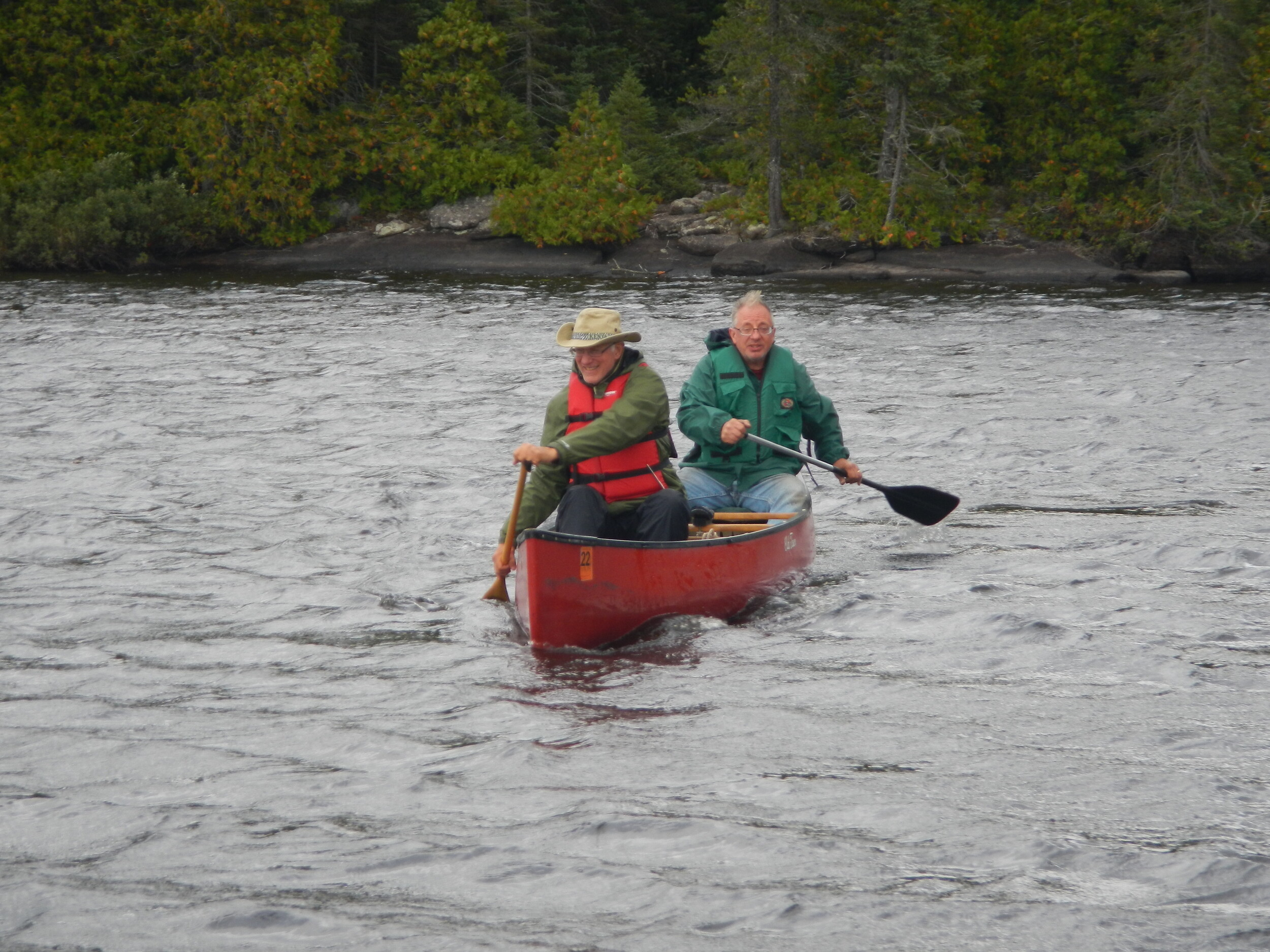 Canoeing hard on Sawbill