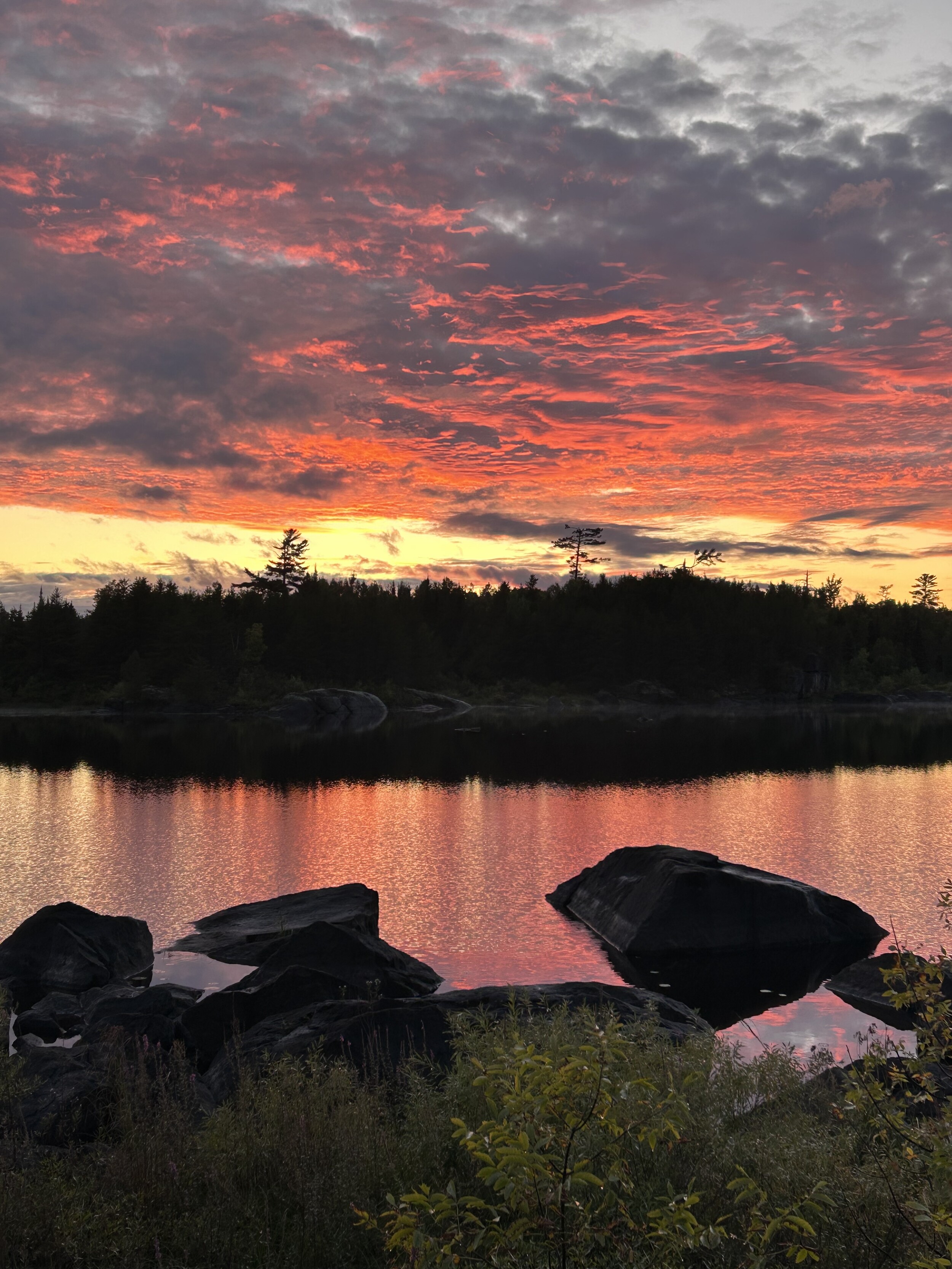 September sunset on Gabbro Lake