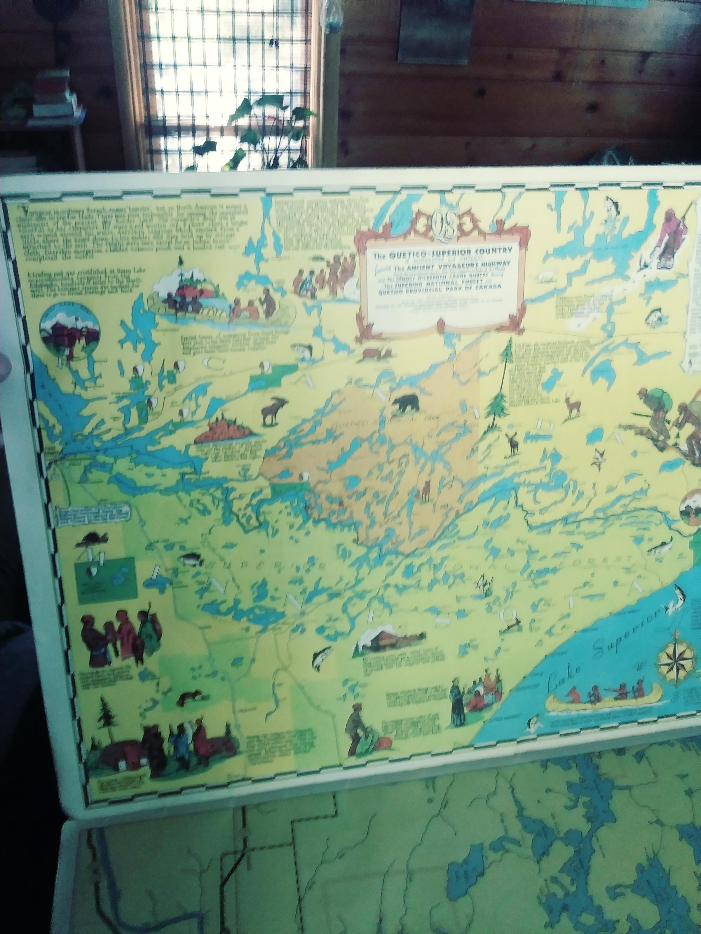 BWCA 1952 Fisher map booklet Boundary Waters Listening Point General