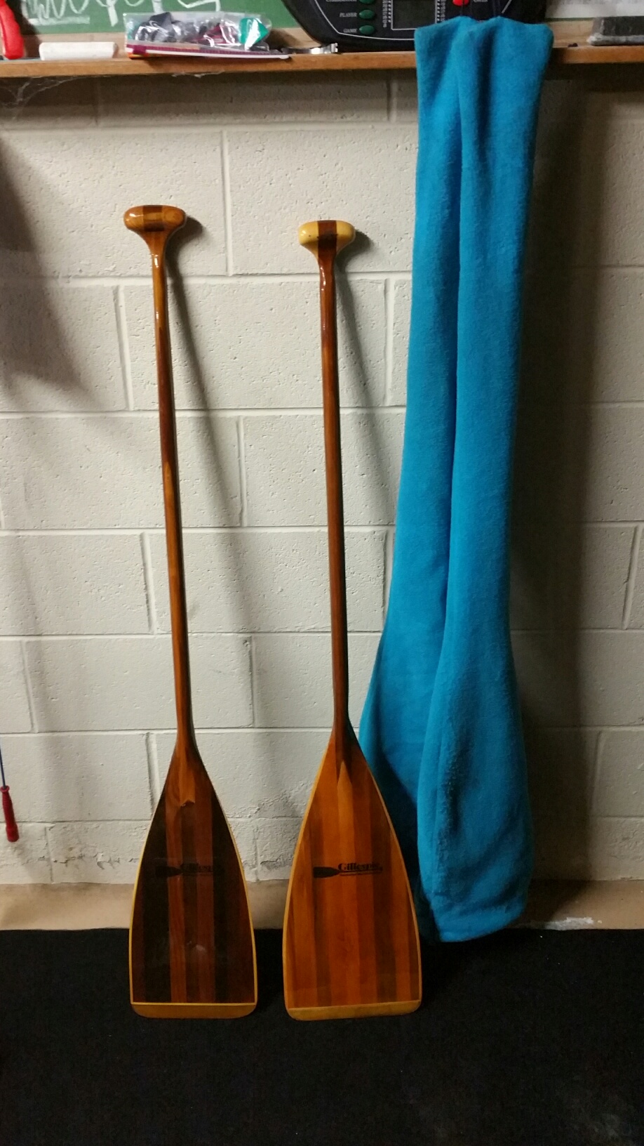BWCA Gillespie Bent shaft canoe paddles with covers Boundary Waters