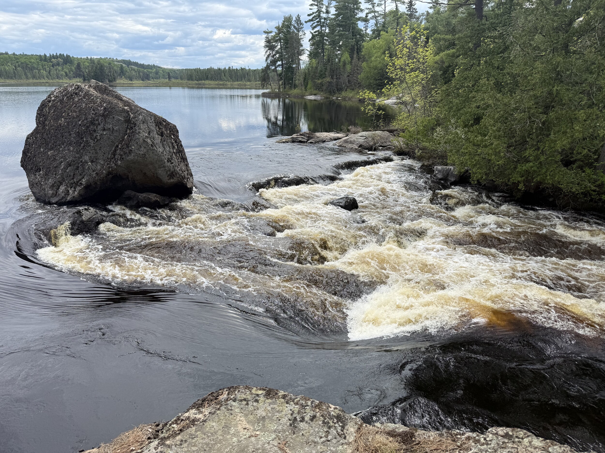 Lower Basswood Falls as seen from Canada
