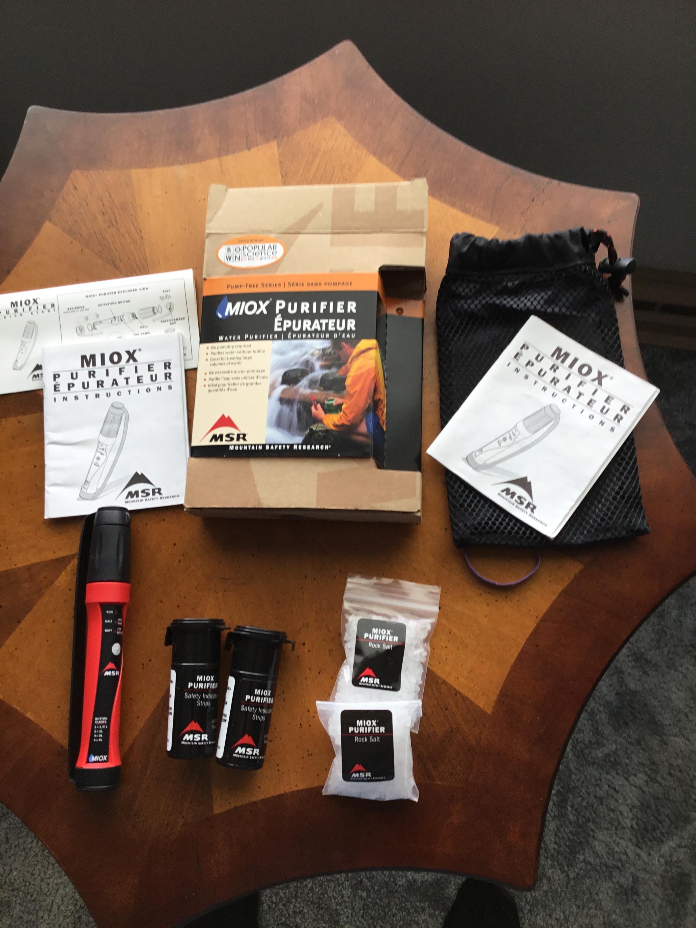 BWCA FS: MSR Miox Purifier Boundary Waters Items For Sale or Wanted