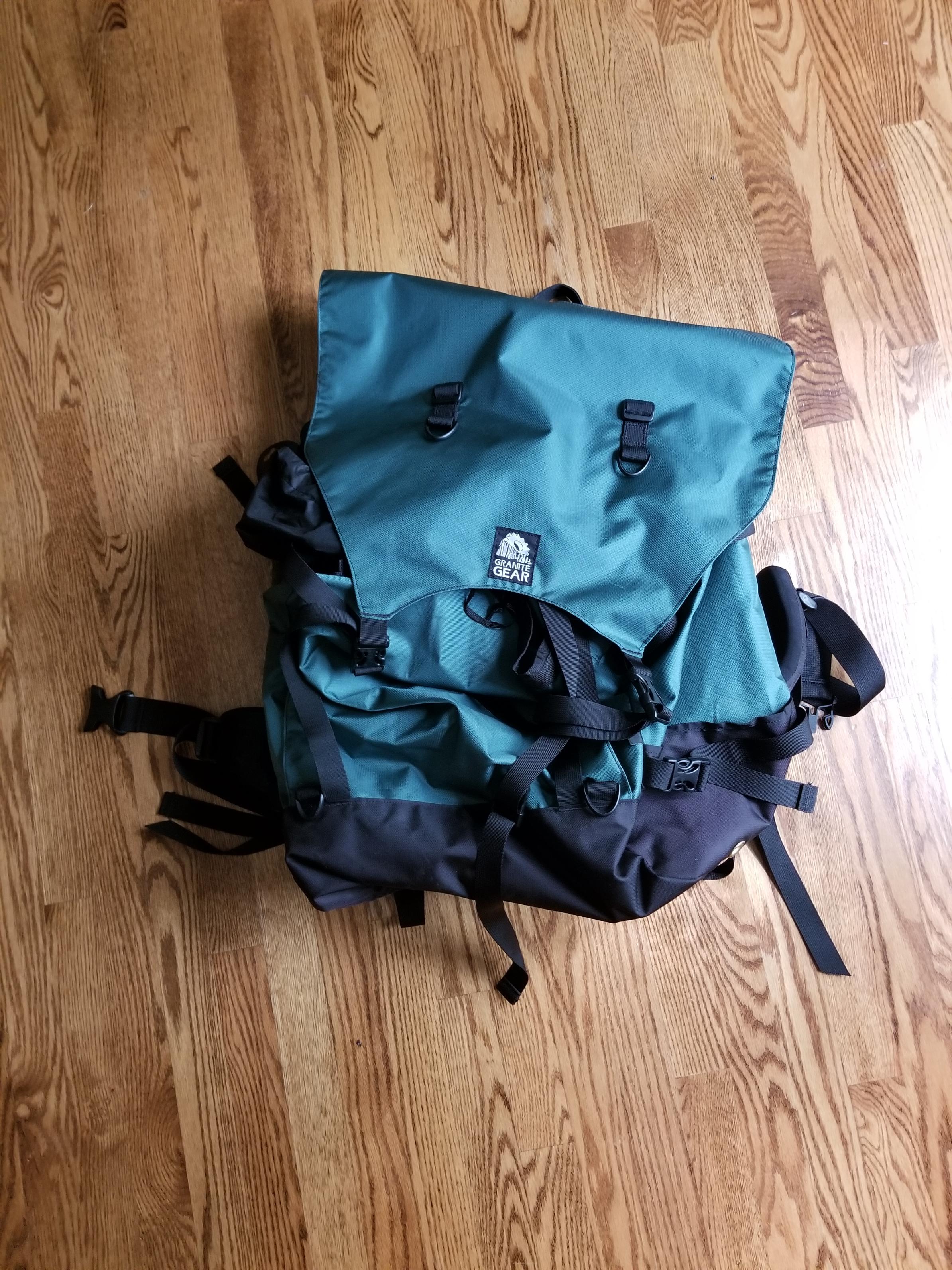 BWCA Granite Gear Quetico pack, LL Bean mens down jacket Boundary