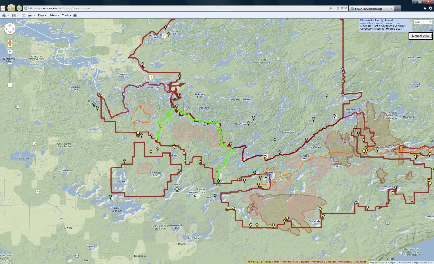BWCA Need a route for the Kids-about 50+ miles-5-6 days? Boundary ...