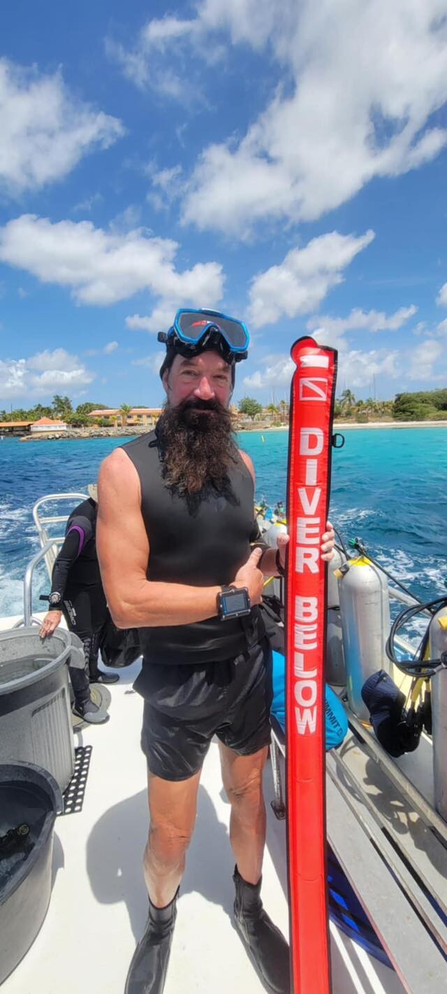 Hans on the Dive Boat-Bonaire