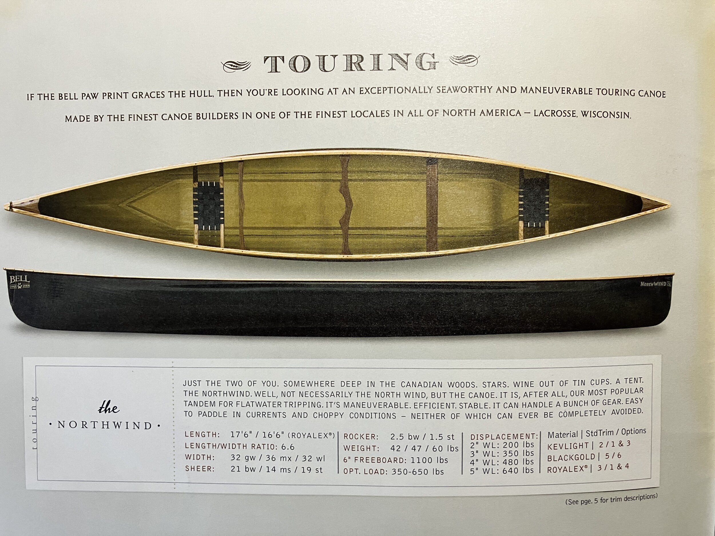 Bell Northwind Specs
