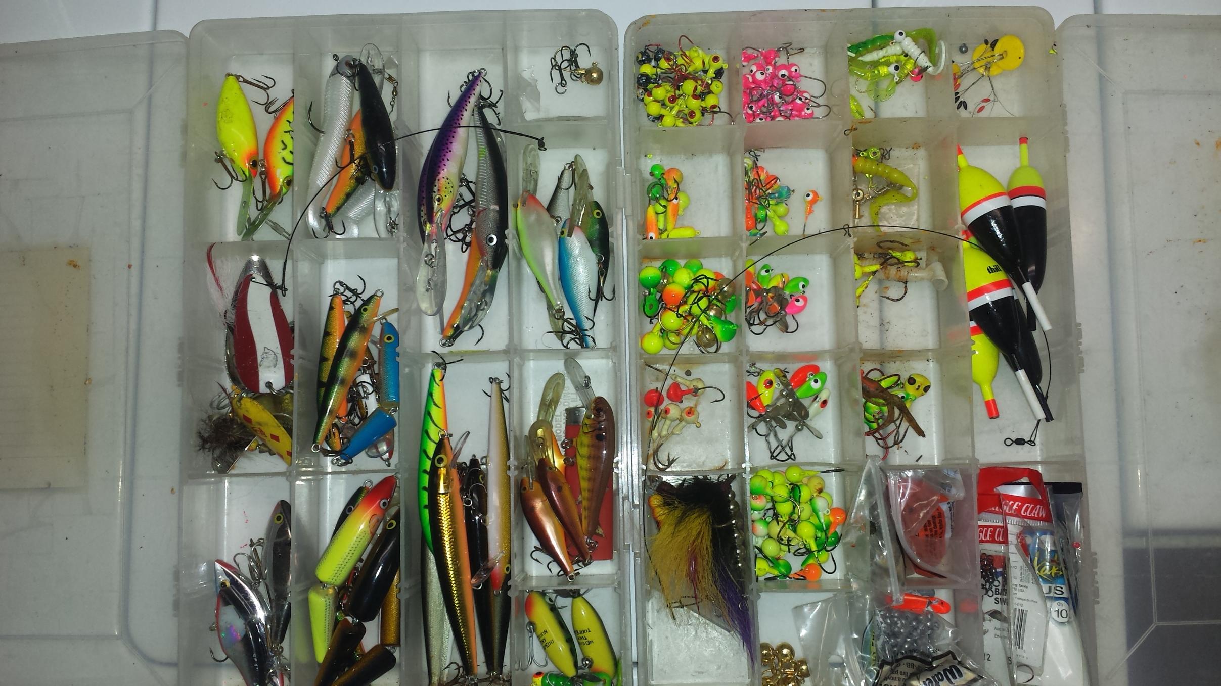 BWCA Pics of last year's tackle box Boundary Waters Fishing Forum