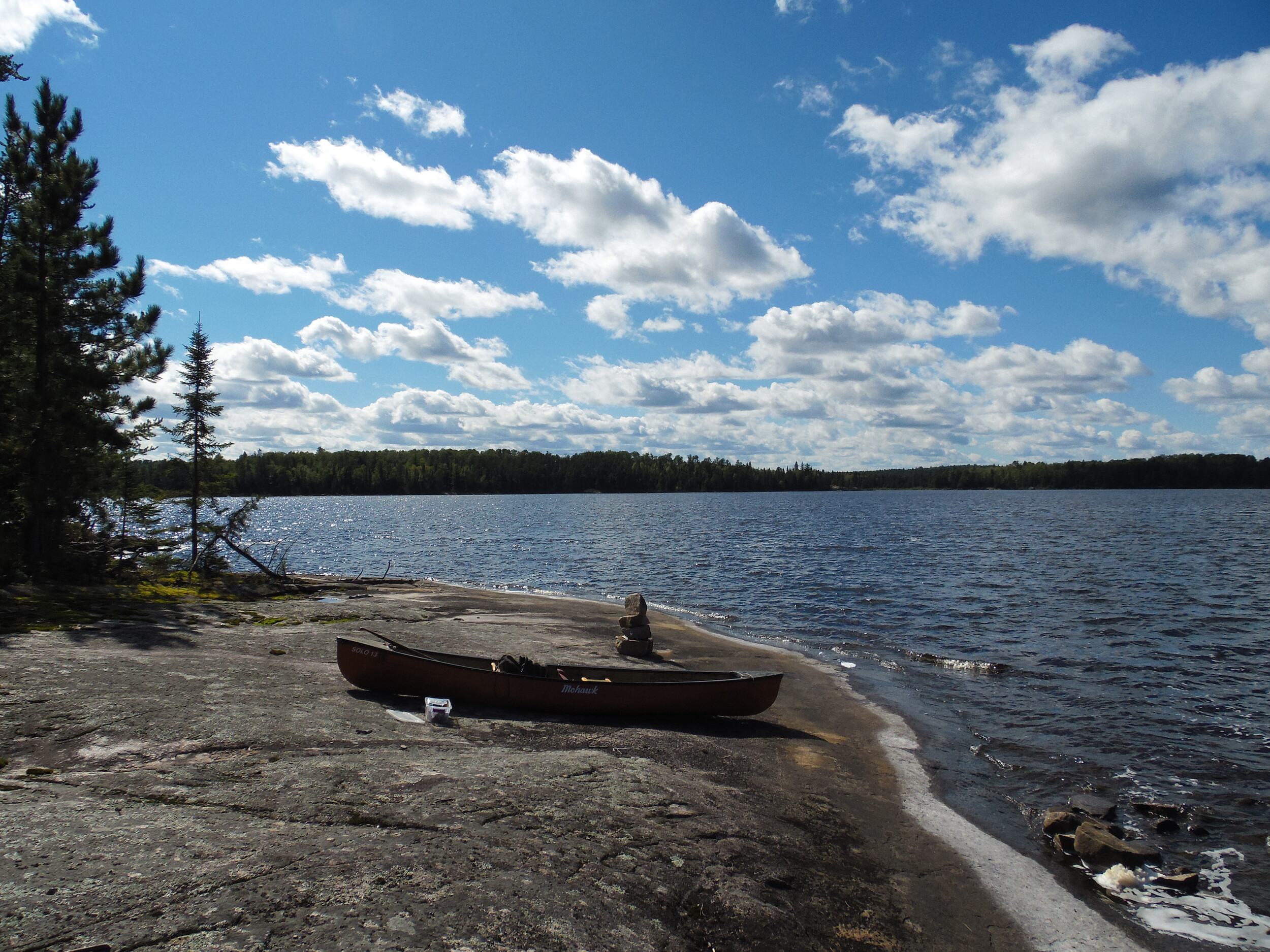 smooth bedrock shore